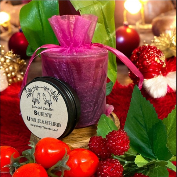 RASPBERRY TOMATO LEAF, SCENT UNLEASHED LLC LUXURY HAND POURED SCENTED CANDLES! - Picture 2 of 4